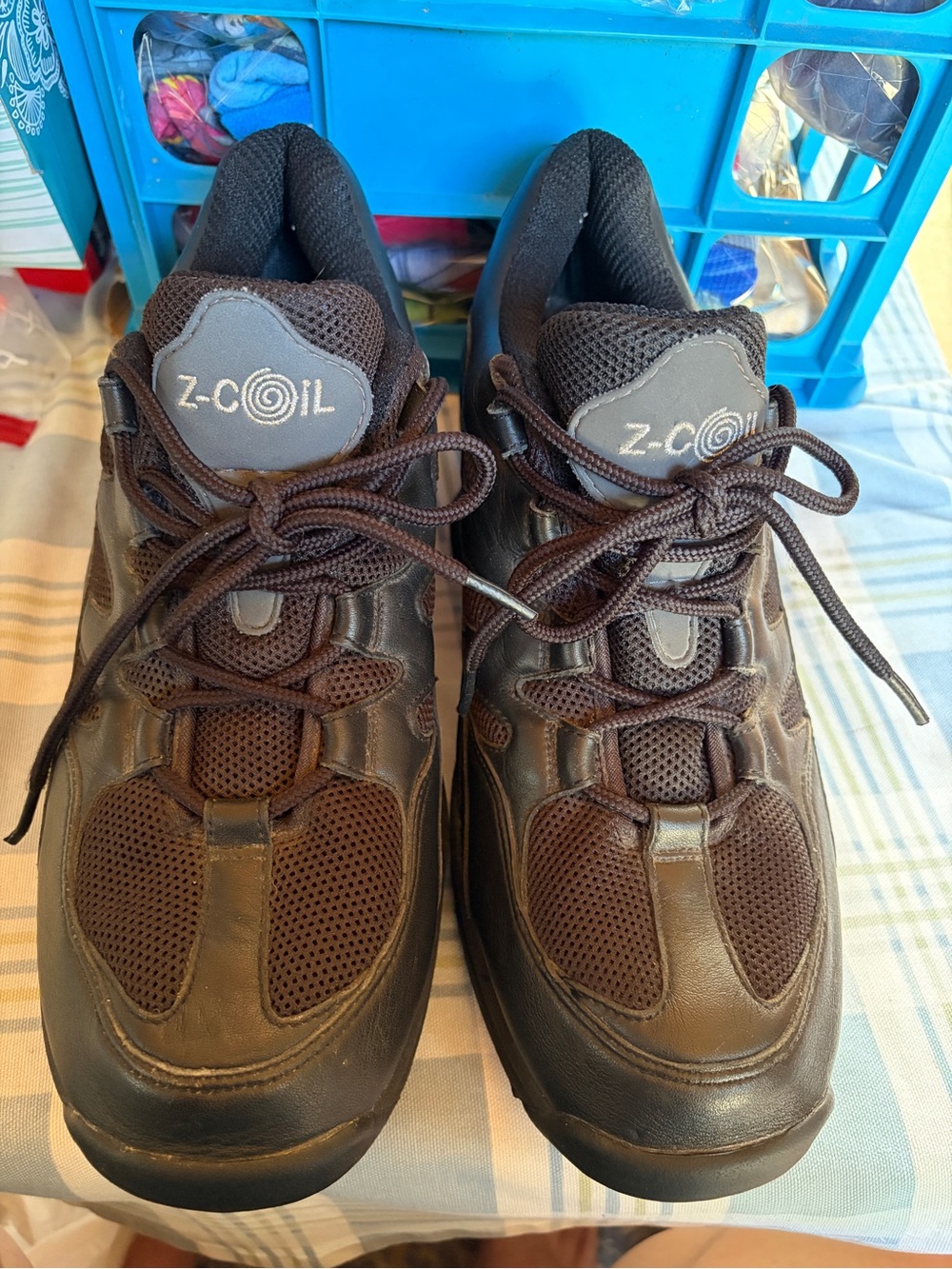 Z-Coil Legend Mens Shoes Size 12 Black Leather Pain Relief Orthopedic Comfort